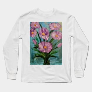 Some purple cosmos flowers Long Sleeve T-Shirt